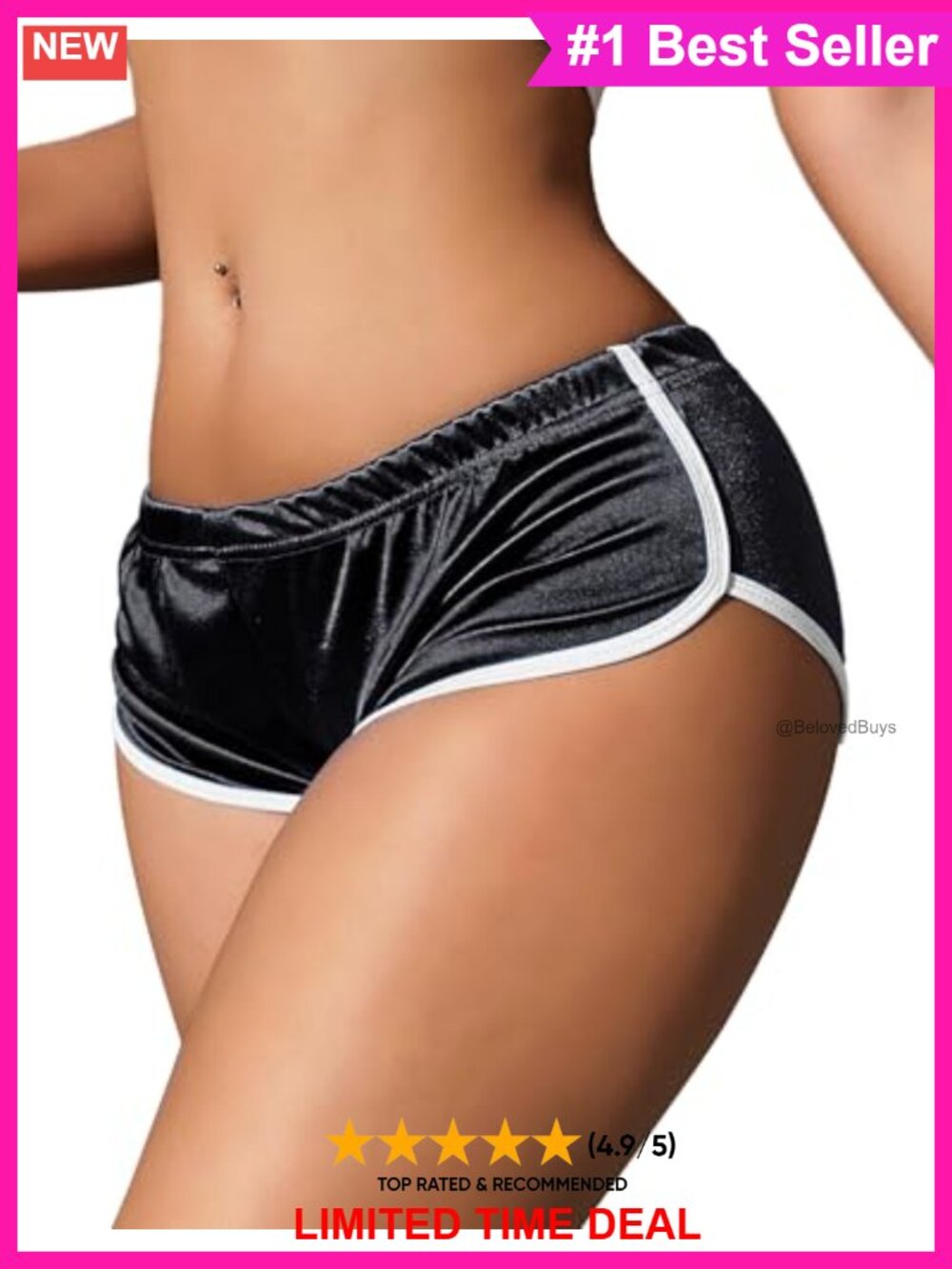 Women's Hot Pants Dolphin Shorts High Cut Yoga Gym Running Activewear